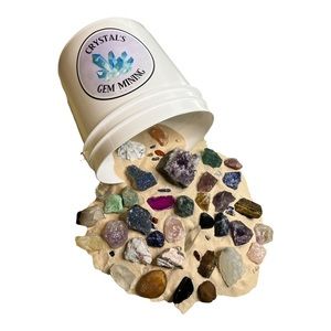 1 Gallon Gem Mining Bucket Full Of High Quality Gems And Crystals